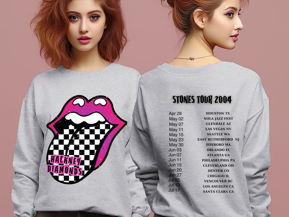 Rolling Stones Sweatshirt,Graphic Tee, Distressed Band Shirt