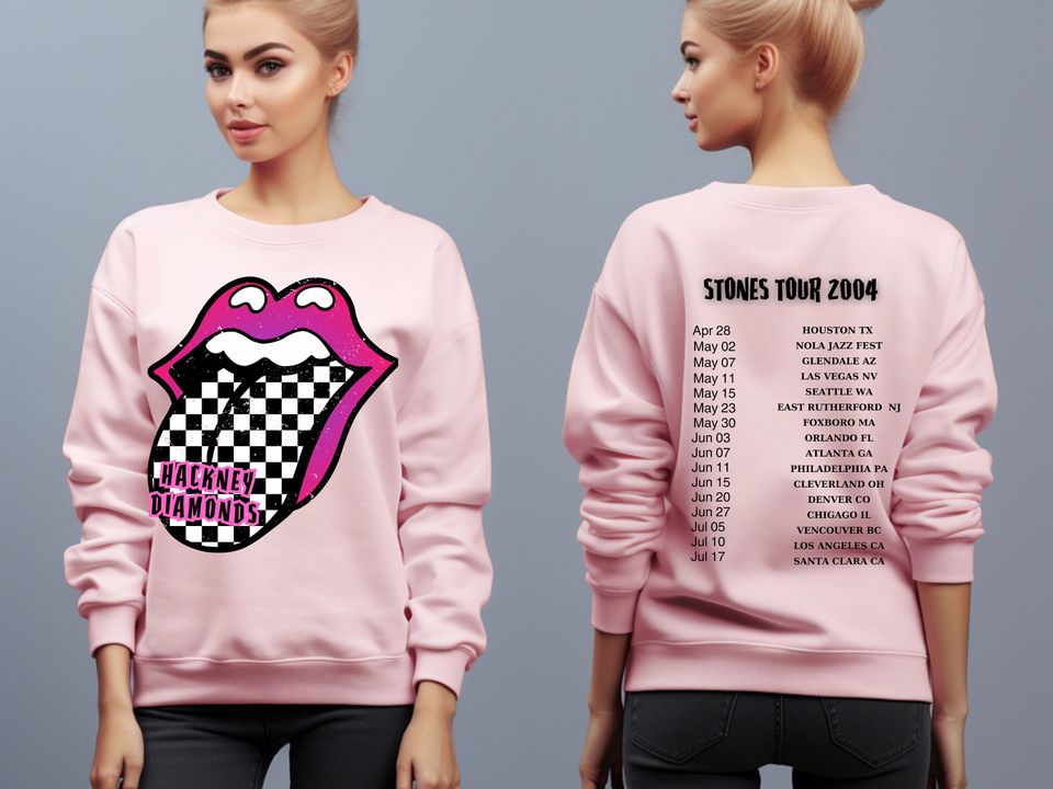 Rolling Stones Sweatshirt,Graphic Tee, Distressed Band Shirt