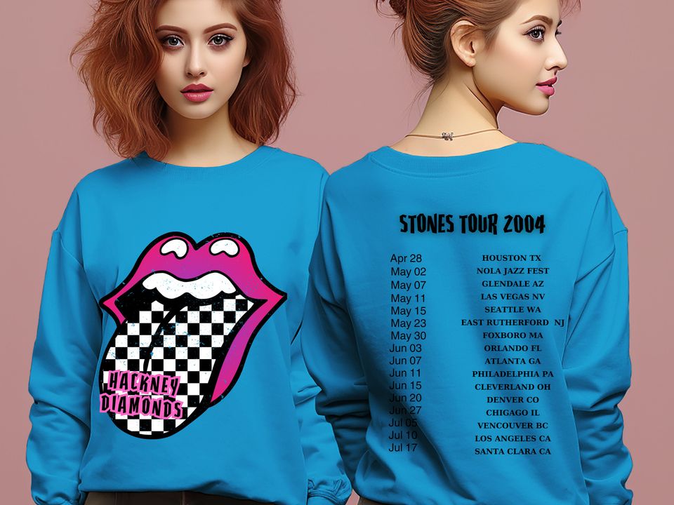 Rolling Stones Sweatshirt,Graphic Tee, Distressed Band Shirt