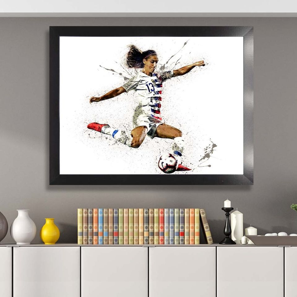Alex Morgan Poster Print, Gallery Premium Matte Vertical Posters, Man Cave, Kids Room, Game Room, Bar