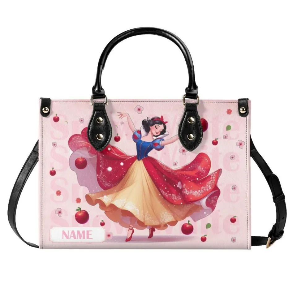Personalized Snow White Leather Handbag,  Disney Leather Handbag