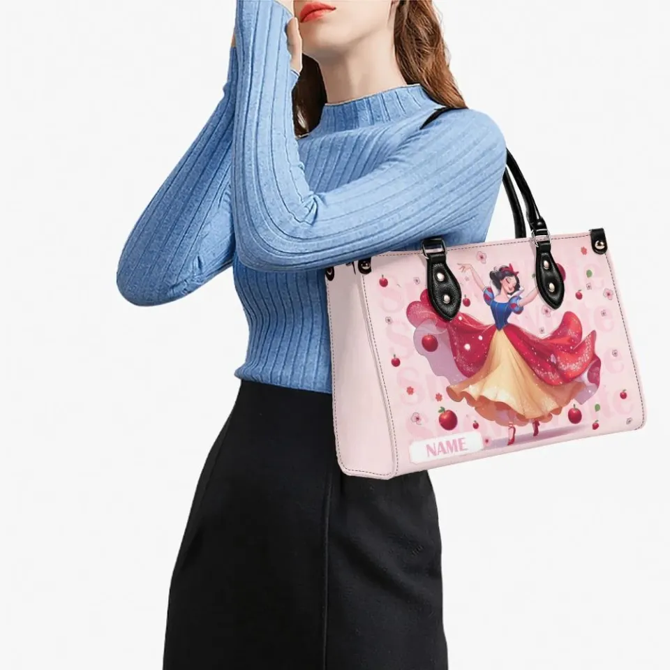 Personalized Snow White Leather Handbag,  Disney Leather Handbag