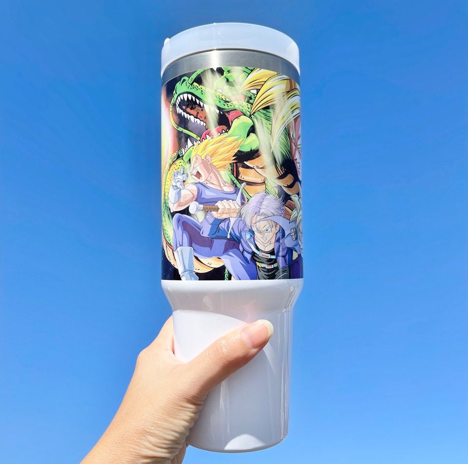 FATHER'S DAY GIFT.Custom Personalized Dragon Ball Z  40oz Tumbler with handle