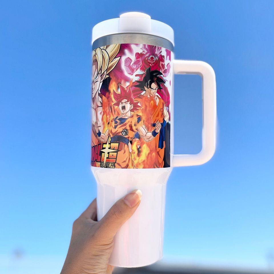FATHER'S DAY GIFT.Custom Personalized Dragon Ball Z  40oz Tumbler with handle