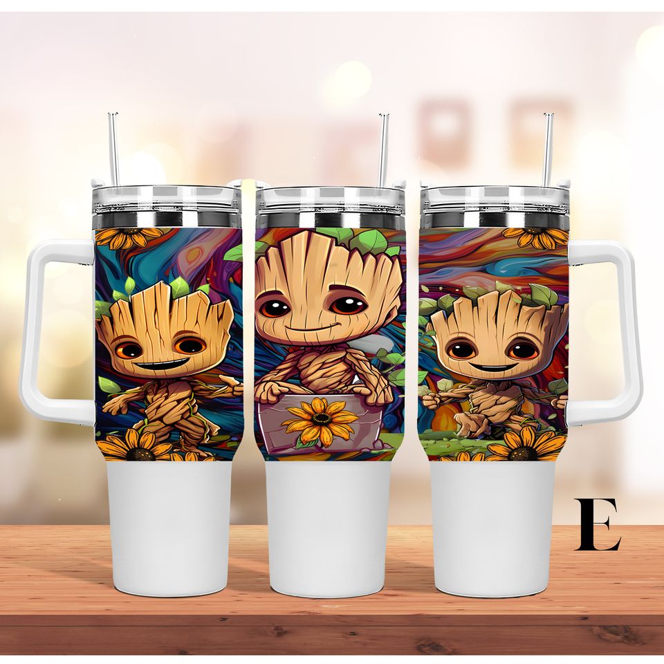 Custom Personalized gift Disney Marvel I Am Groot 40oz Tumbler with handle