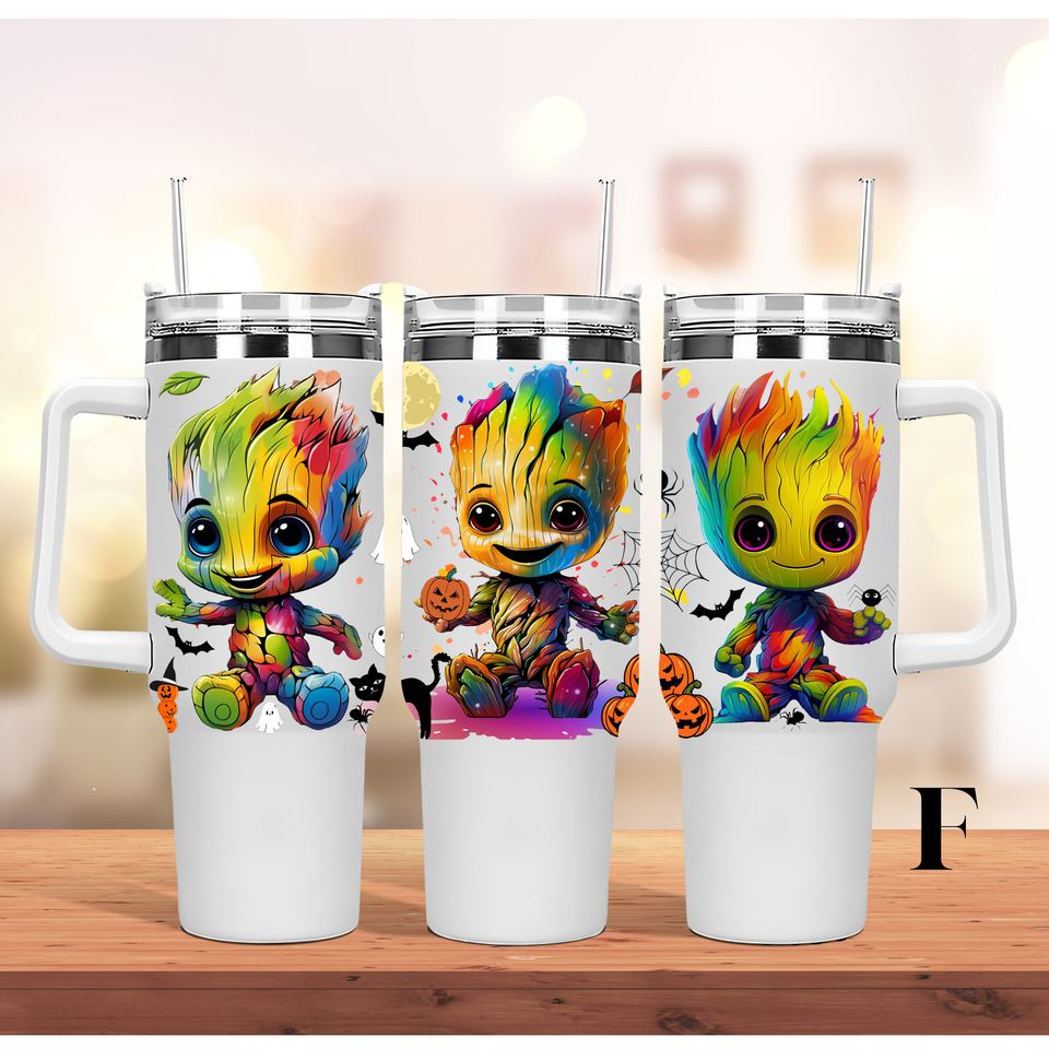 Custom Personalized gift Disney Marvel I Am Groot 40oz Tumbler with handle
