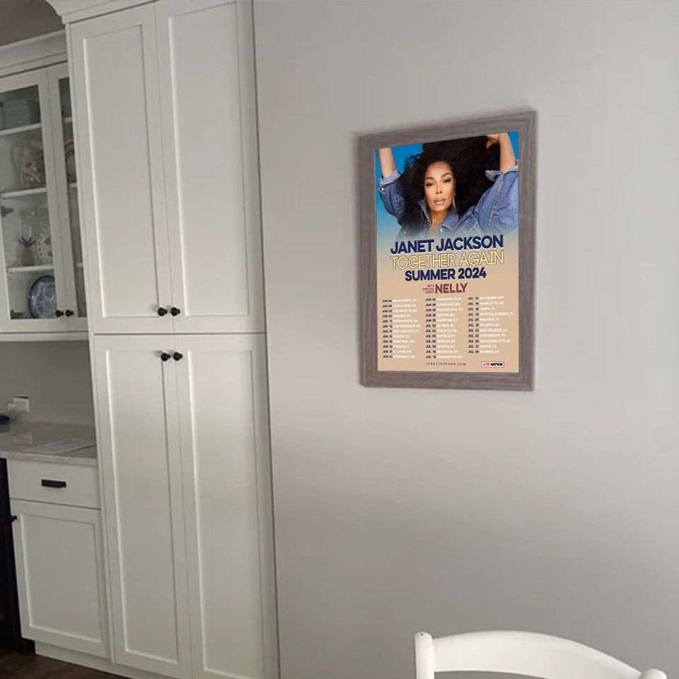 Janet Jackson Together Again Tour 2024 Poster  Minimalist Poster, Birthday Gifts, Home Decor, Fan gifts, unframed poster