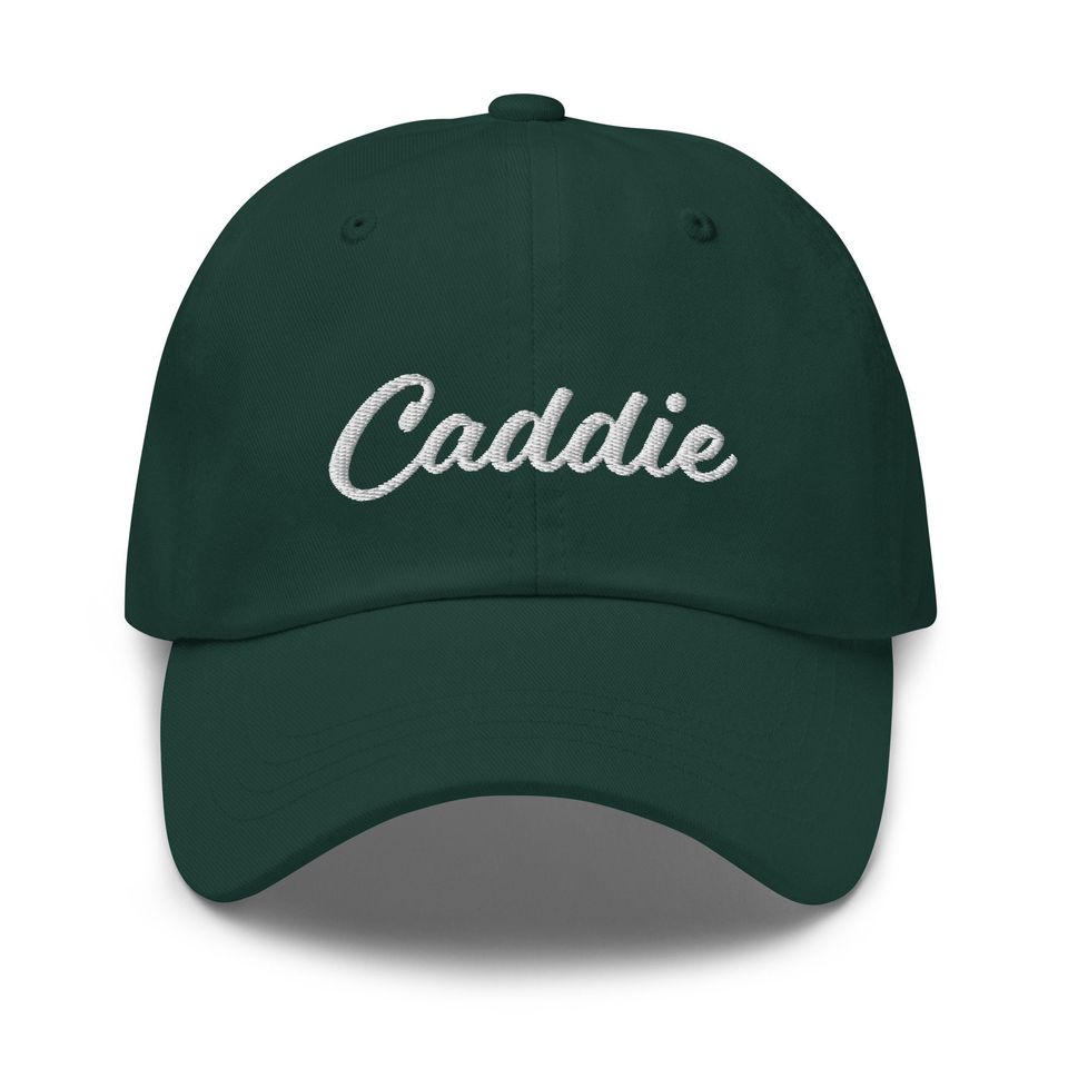 Caddie hat - golf gift (white embroidery)