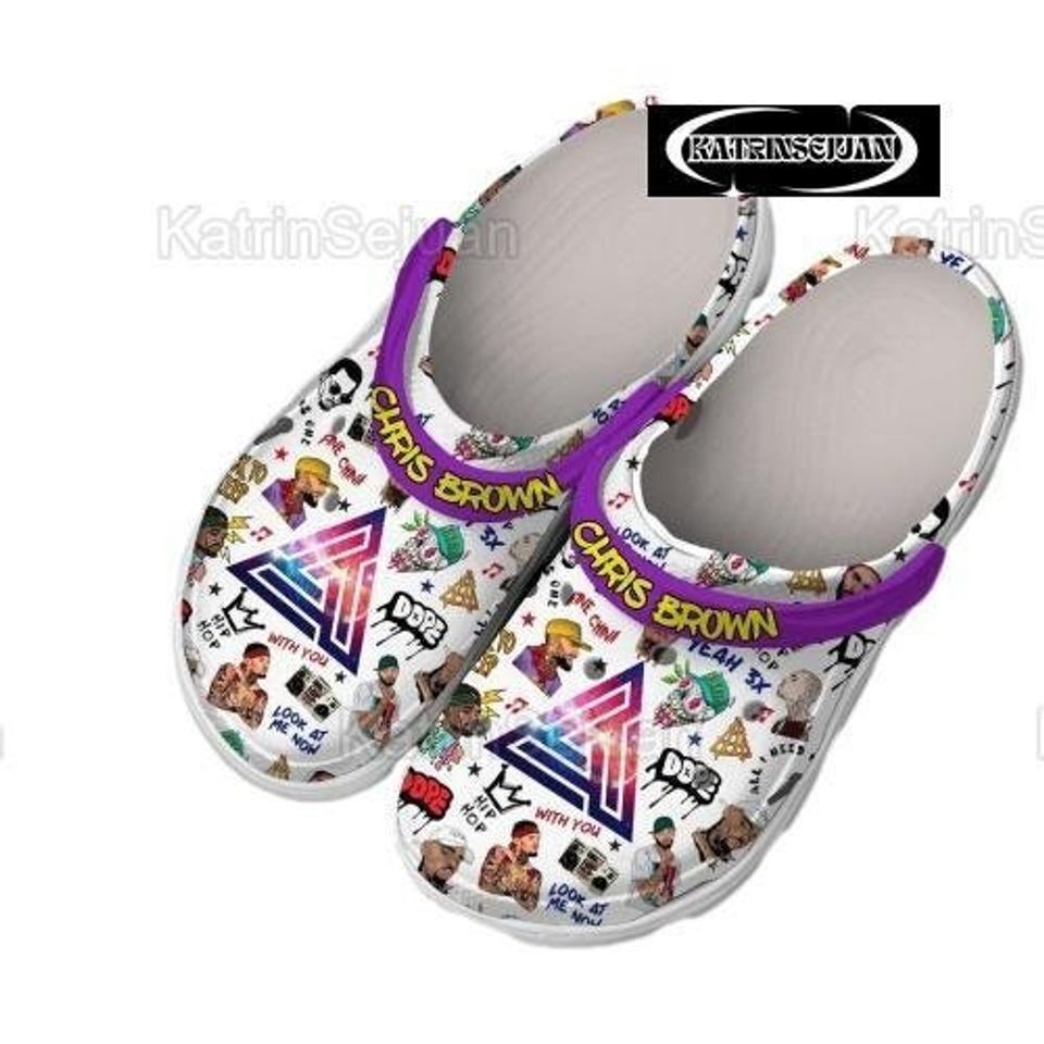 Chris Brown With You Clogs, Chris Brown Tour 2024 Clogs, Casual Shoes For Women, Chris Brown Sandals, Shoes Women, Chris Brown Fan Gi