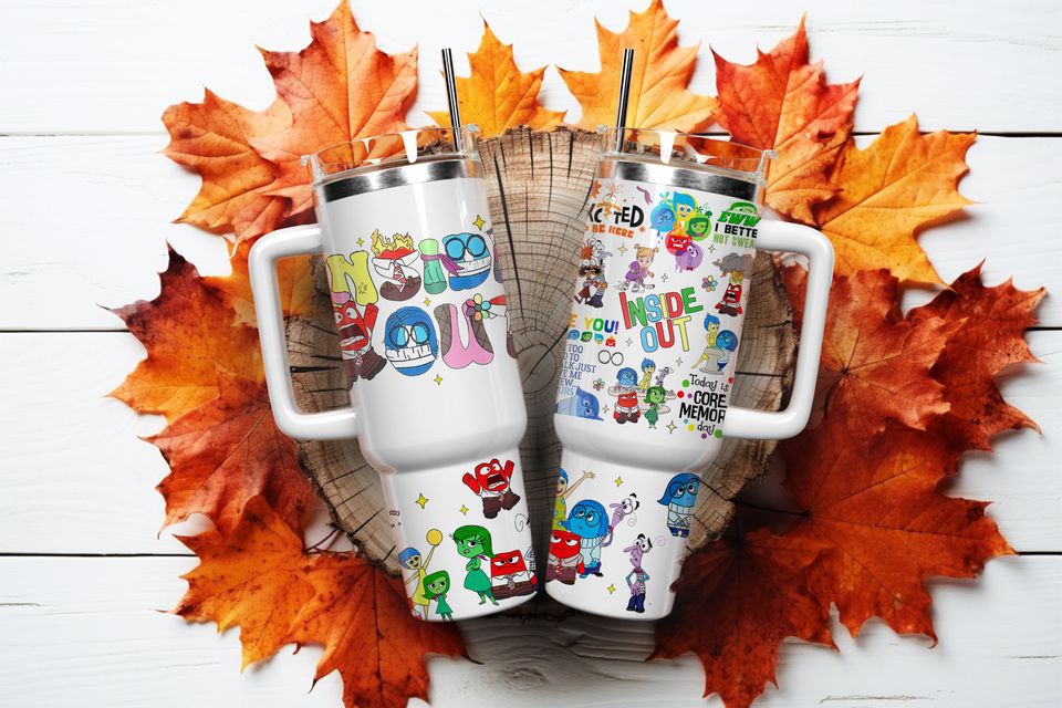 Movie Characters Inside Out 2 Tumblers 40oz with Handle