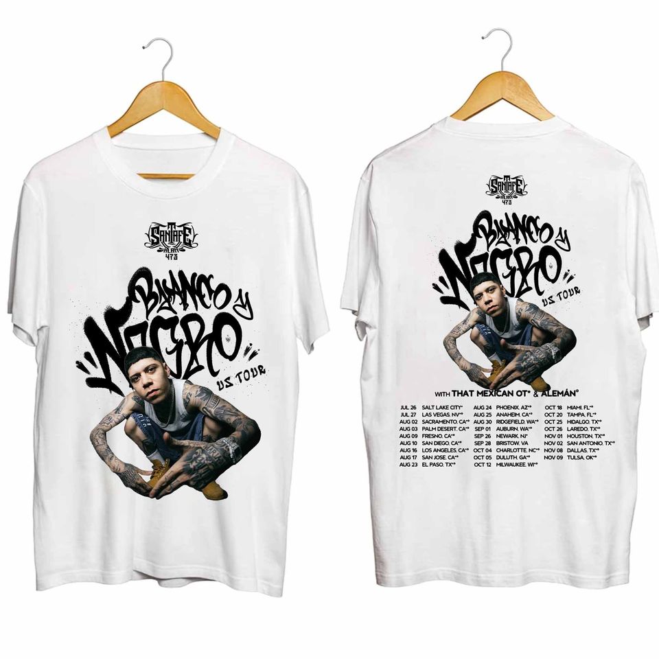 Santa Fe Klan - Blanco y Negro US Tour 2024 Shirt, Santa Fe Klan Fan Shirt, Santa Fe Klan Rap Tee, Blanco y Negro US Concert Shirt