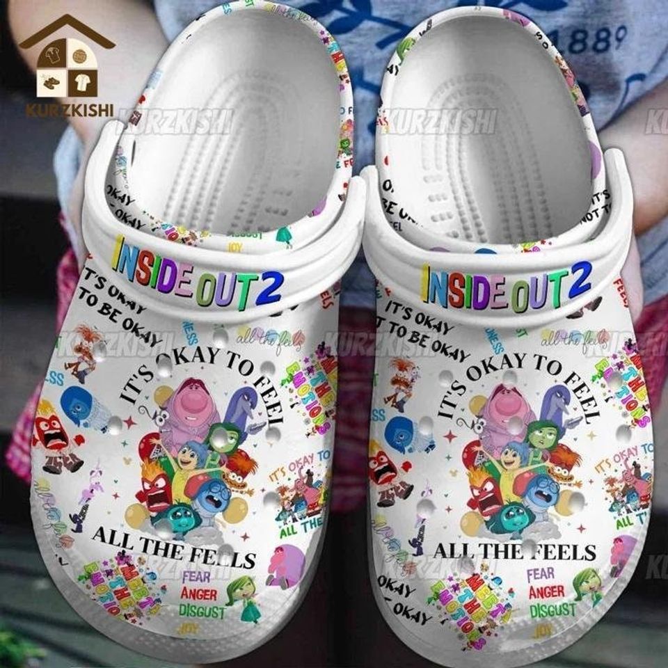 Inside Out 2 Clogs , Inside Out Movie Comfortable Summer Clogs, Trending Street Styles