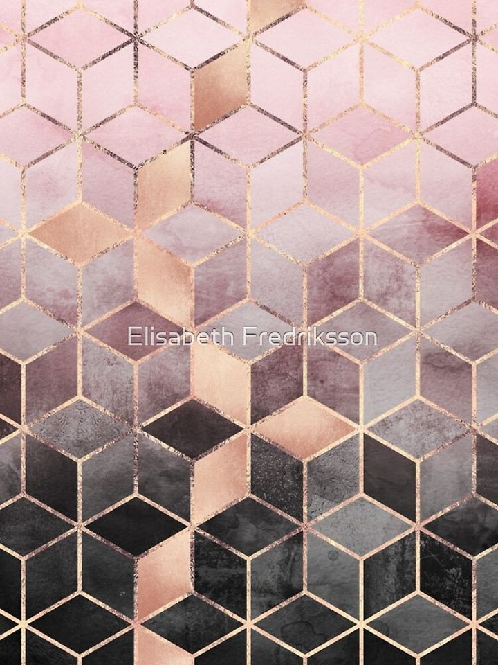 Pink And Grey Gradient Cubes iPhone Case