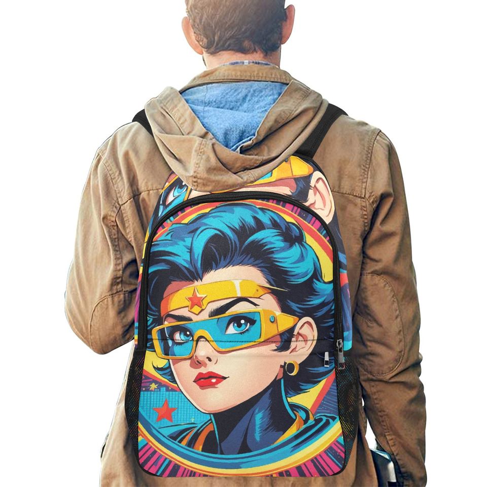 Backpack Superhero Comics Rucksack With mesh pockets Handbag bag