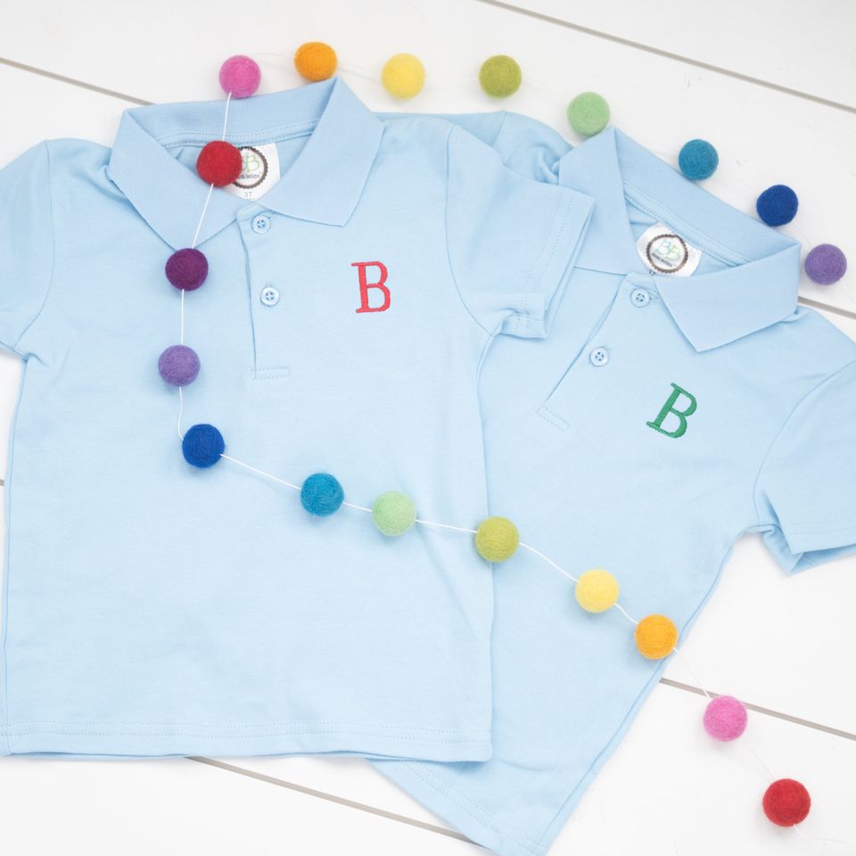 Boys Monogram Polo // Toddler Embroidered Polo, Back To School Polo Shirt, Back To School Gift