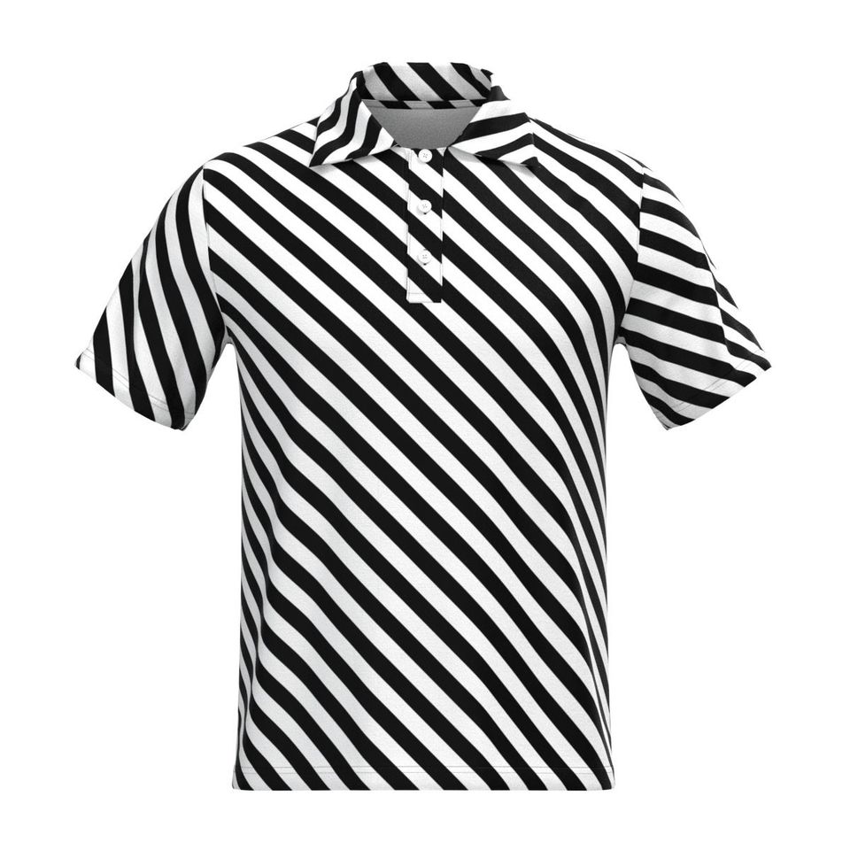 Black White Geometric Pattern Check Checker Box Houndstooth Triangle Hexagon Horizontal Diagonal Stripes Herringbone Collar Polo Tee