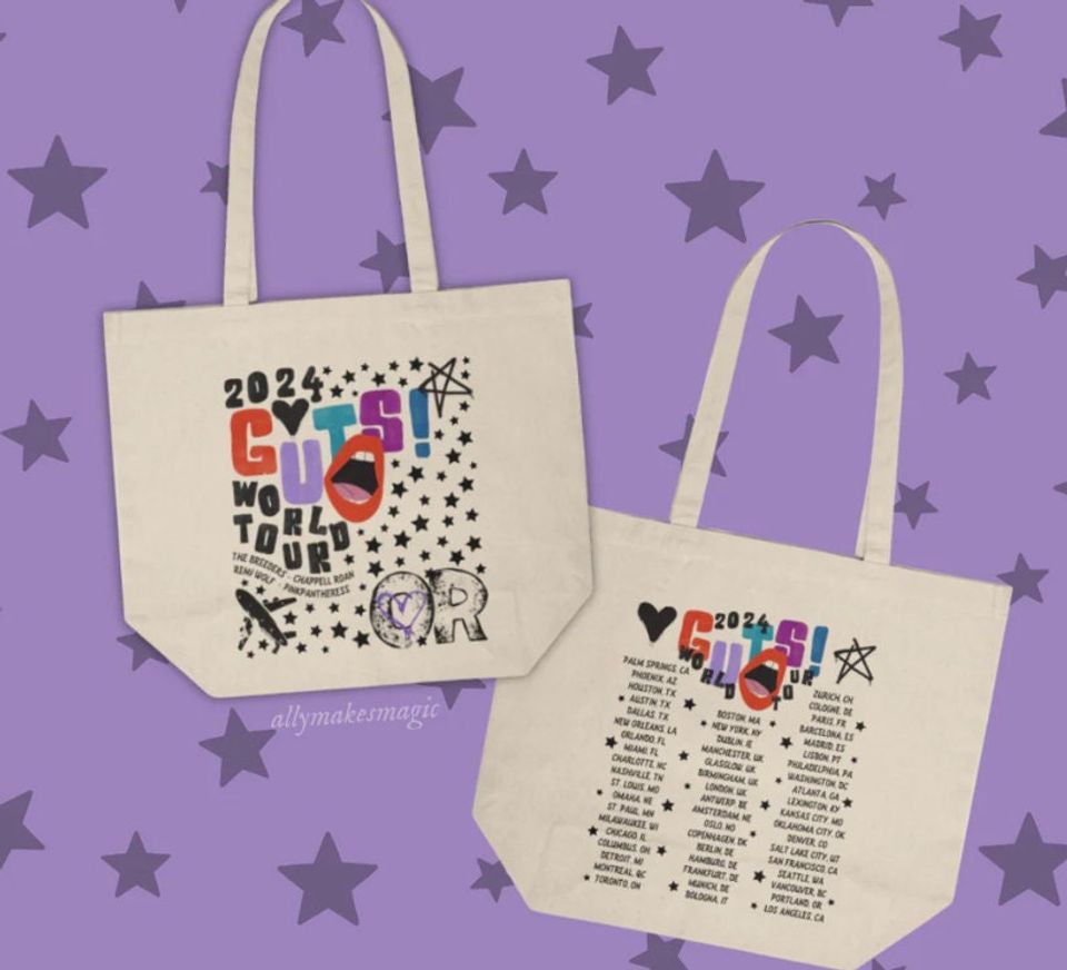 Olivia Rodrigo Vampire Tote bag, Olivia Rodrigo GUTS worldtour merch, Olivia Rodrigo Tote bag