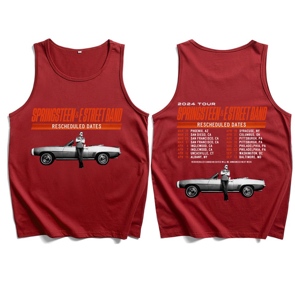 Bruce Springsteen and E Street 2024 Tour Shirts, Music Vintage 90s Tank, Vest Tank Tops T-Shirt, Man Woman Tops Sleeveless