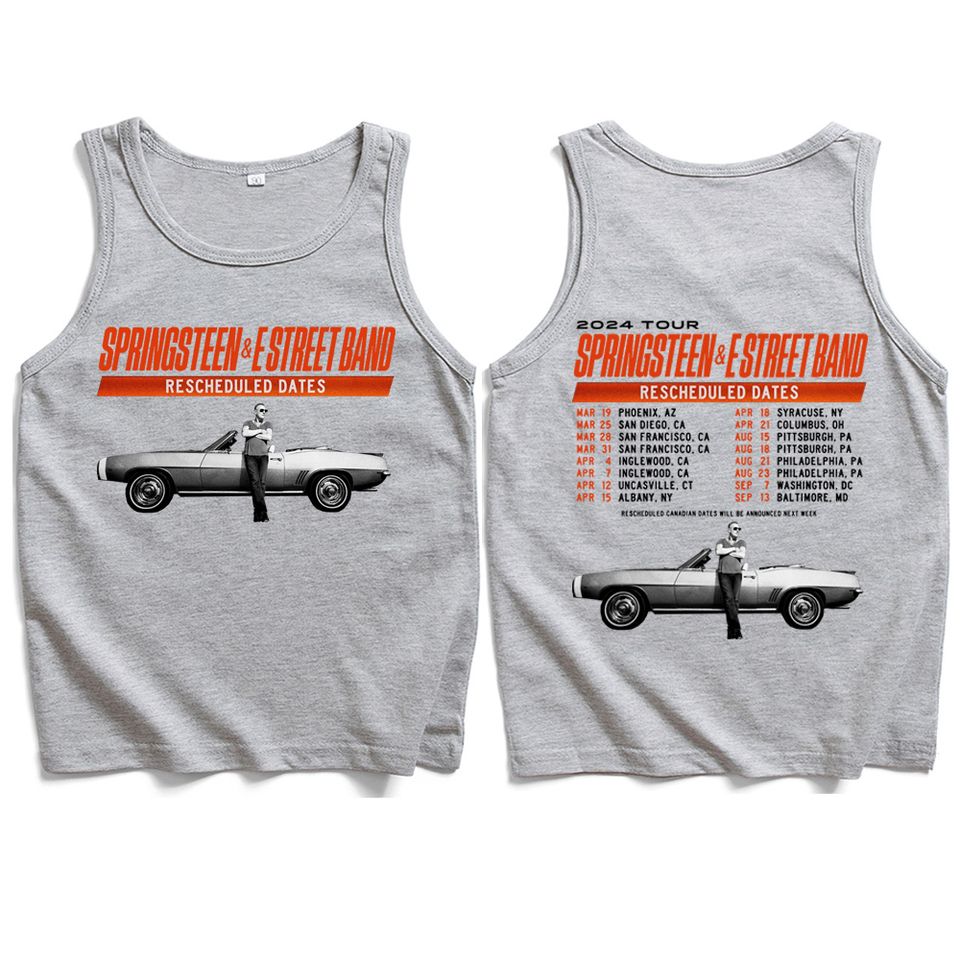 Bruce Springsteen and E Street 2024 Tour Shirts, Music Vintage 90s Tank, Vest Tank Tops T-Shirt, Man Woman Tops Sleeveless