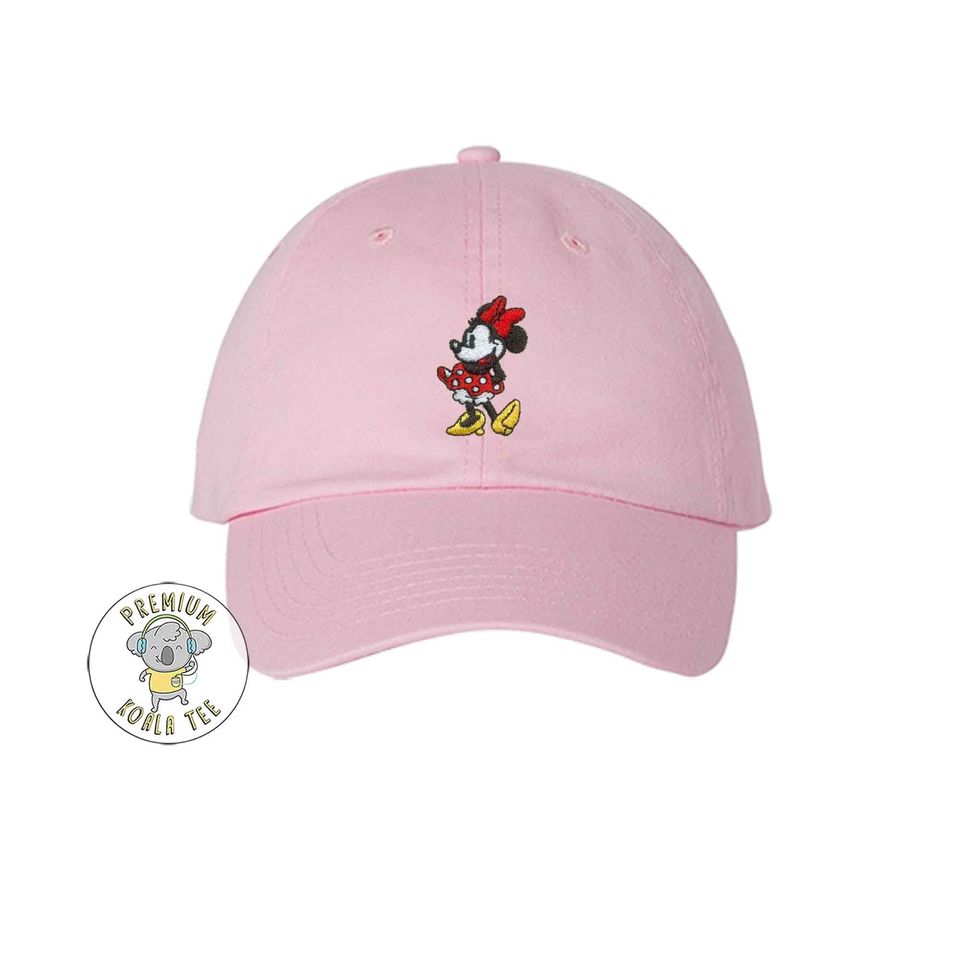 Minnie Mouse Hat, Retro Minnie Embroidered Baseball Cap