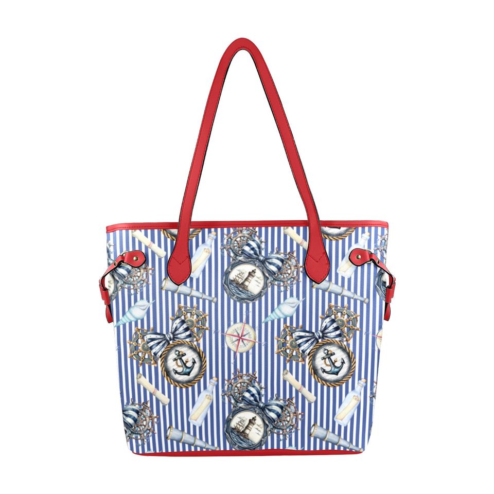 Nautical Anchors Mickey Hard Canvas Tote Bag