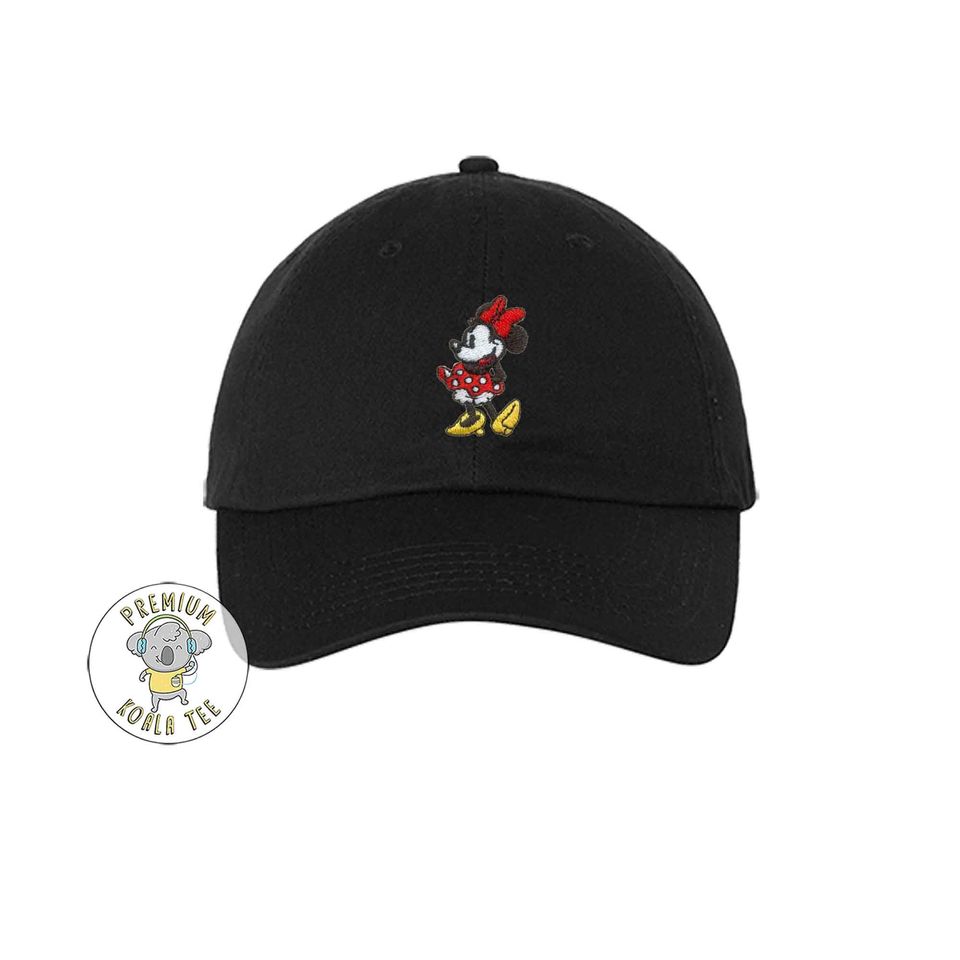 Minnie Mouse Hat, Retro Minnie Embroidered Baseball Cap