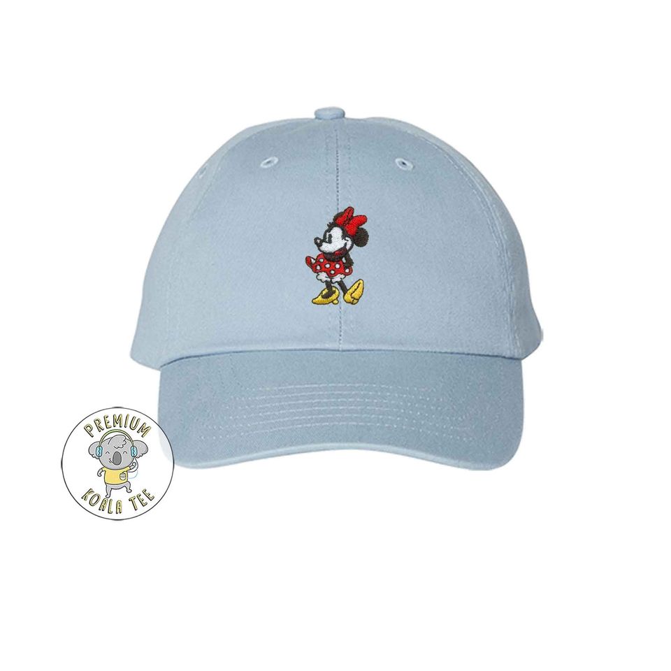 Minnie Mouse Hat, Retro Minnie Embroidered Baseball Cap