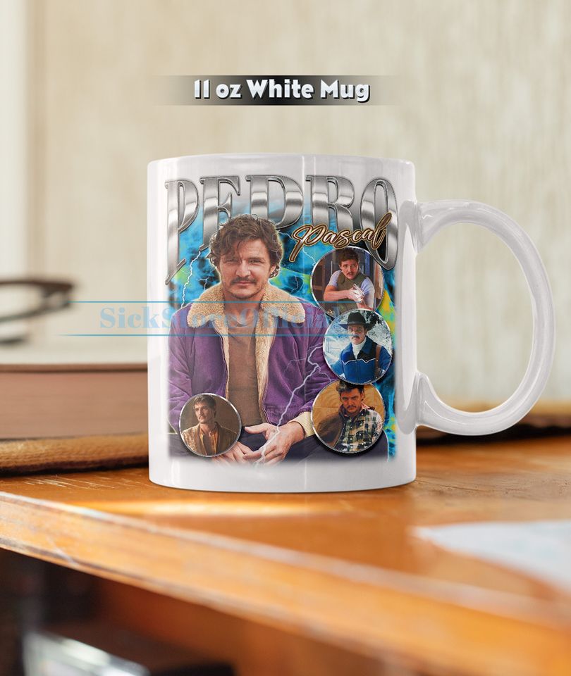 PEDRO PASCAL Coffee Mug, Pedro Pascal Tea Mug, Pedro Pascal Drinkware, Pedro Pascal Mug, Pedro Pascal Merch Gift, Actor Pedro Pascal Mug