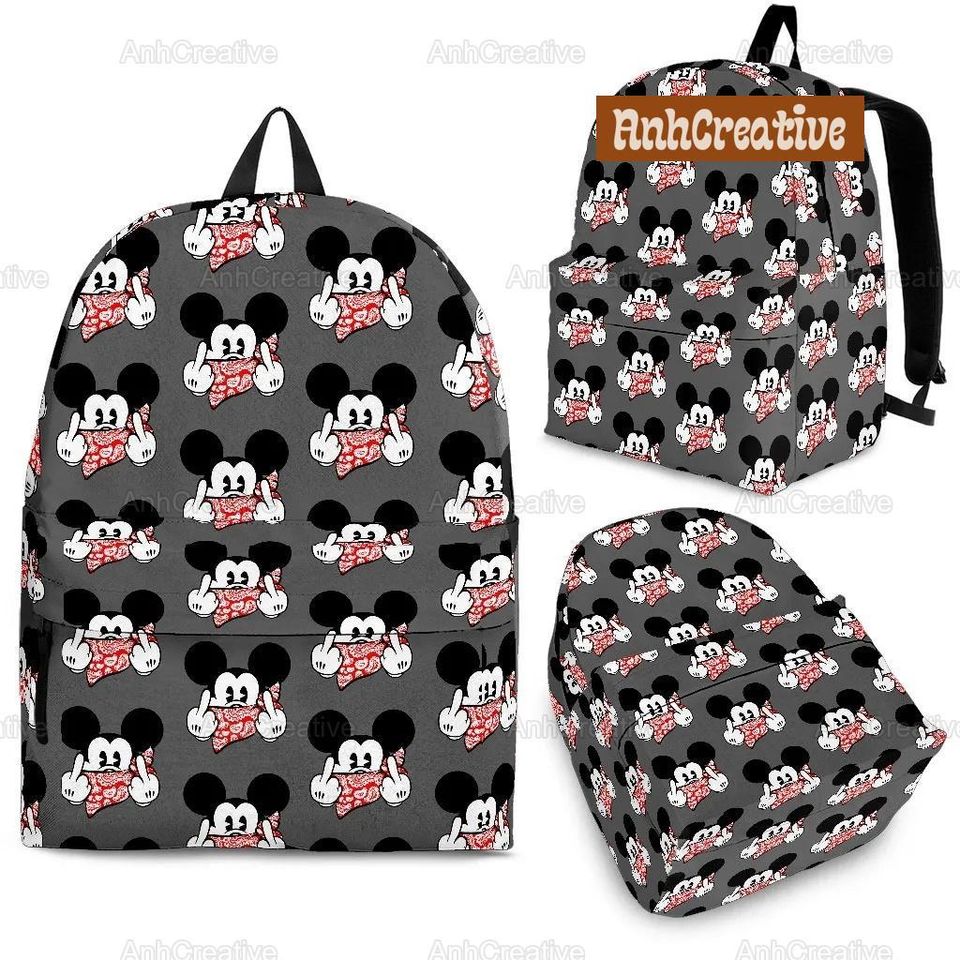 Disney Mickey Cool Black Backpack, Disney Mickey, Back To School, Backpack, Disney Bag, Gift For Kid, School Backpack, Mickey Backpack,