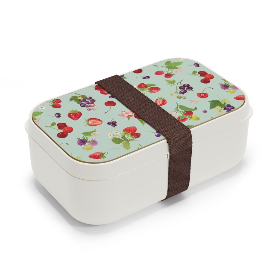 Cherries and Strawberries Bento Lunch Box, Student Lunch Box, Back To School Gift