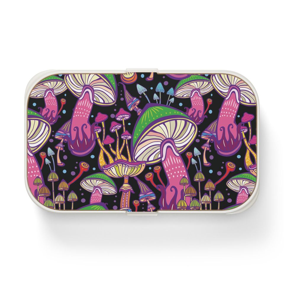 Super Mushrooms Bento Lunch Box, Student Lunch Box, Back To School Gift