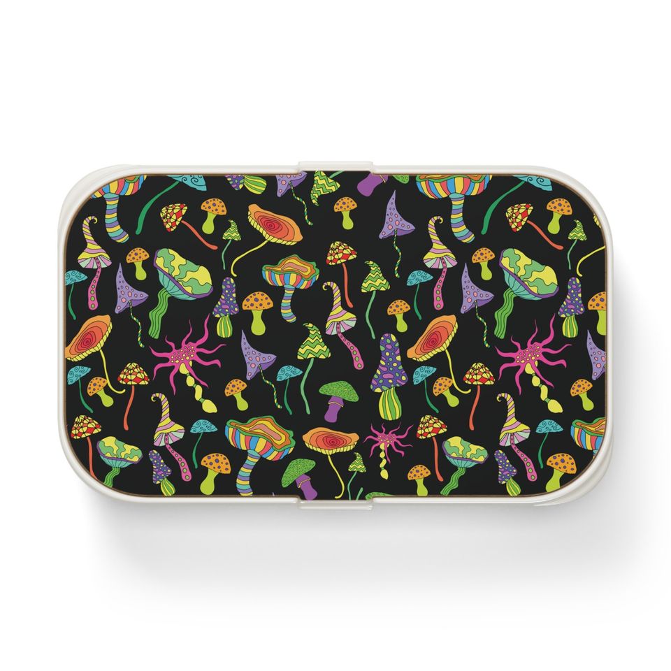 Happy Mushrooms Bento Lunch Box, Student Lunch Box, Back To School Gift