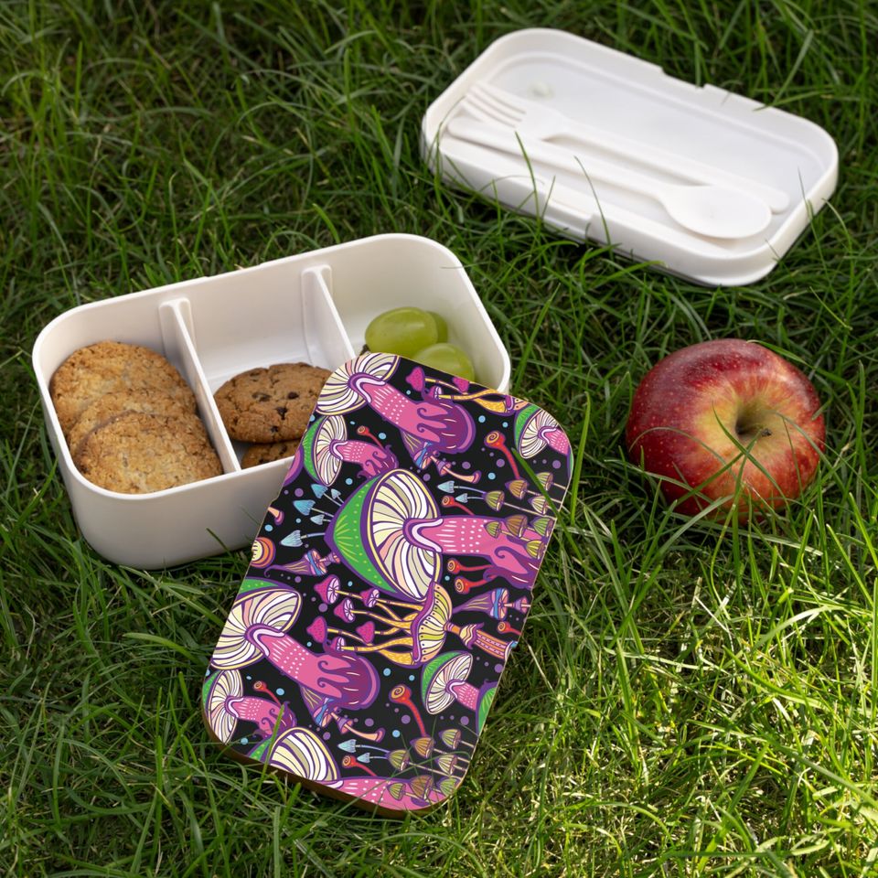 Super Mushrooms Bento Lunch Box, Student Lunch Box, Back To School Gift