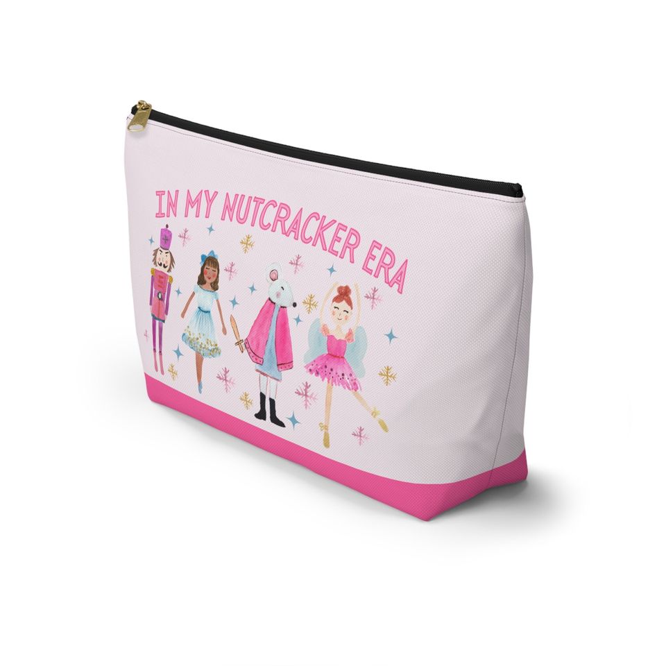 Custom Nutcracker Era Makeup Bag, Personalized Nutcracker Gift, Zipper Pouch, Cosmetic, Tech Accessory Bag, Dance Teacher Gift, Ballet Gift