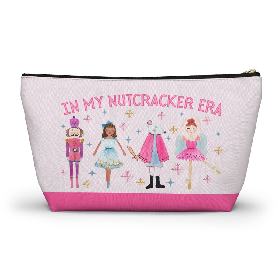 Custom Nutcracker Era Makeup Bag, Personalized Nutcracker Gift, Zipper Pouch, Cosmetic, Tech Accessory Bag, Dance Teacher Gift, Ballet Gift