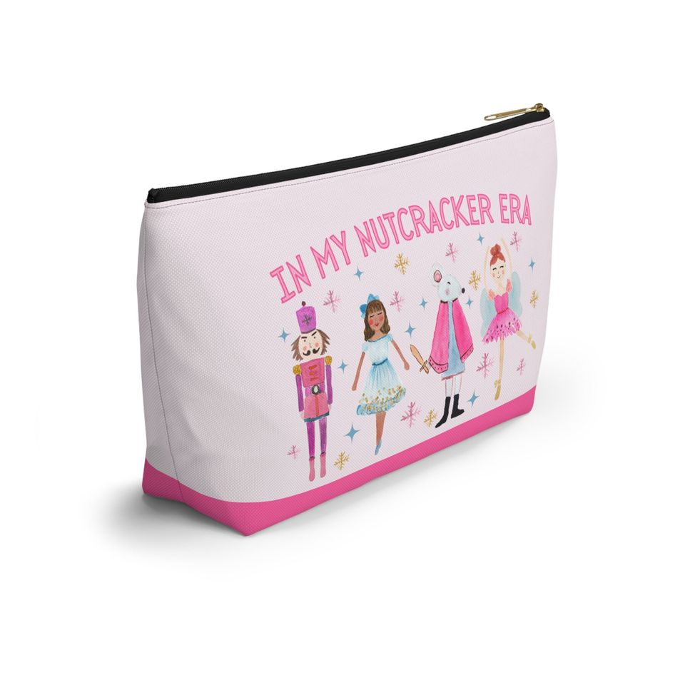 Custom Nutcracker Era Makeup Bag, Personalized Nutcracker Gift, Zipper Pouch, Cosmetic, Tech Accessory Bag, Dance Teacher Gift, Ballet Gift
