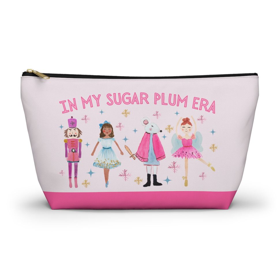 Custom Nutcracker Era Makeup Bag, Personalized Nutcracker Gift, Zipper Pouch, Cosmetic, Tech Accessory Bag, Dance Teacher Gift, Ballet Gift