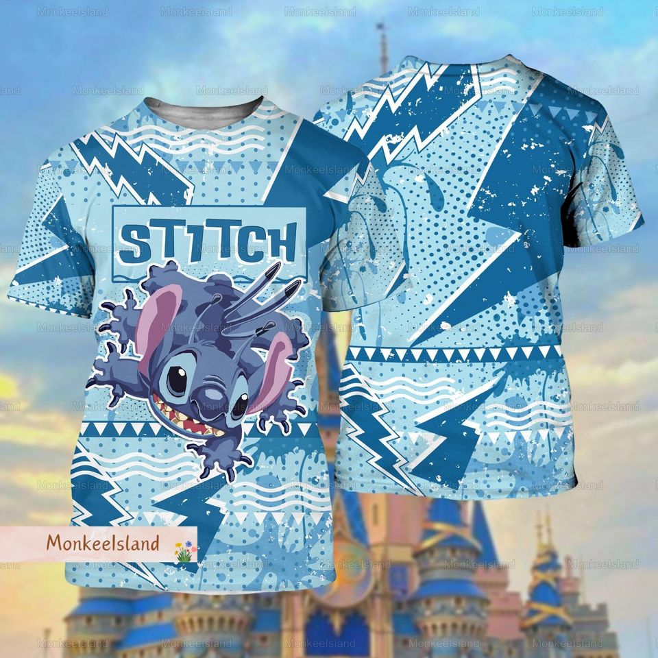 Disney Stitch 3D Shirt, Funny Stitch Tshirt, Lilo And Stitch 3D Shirt, Stitch Ohana Tee Shirt, Disney Vacation Shirts, Magic Kingdom Shirt
