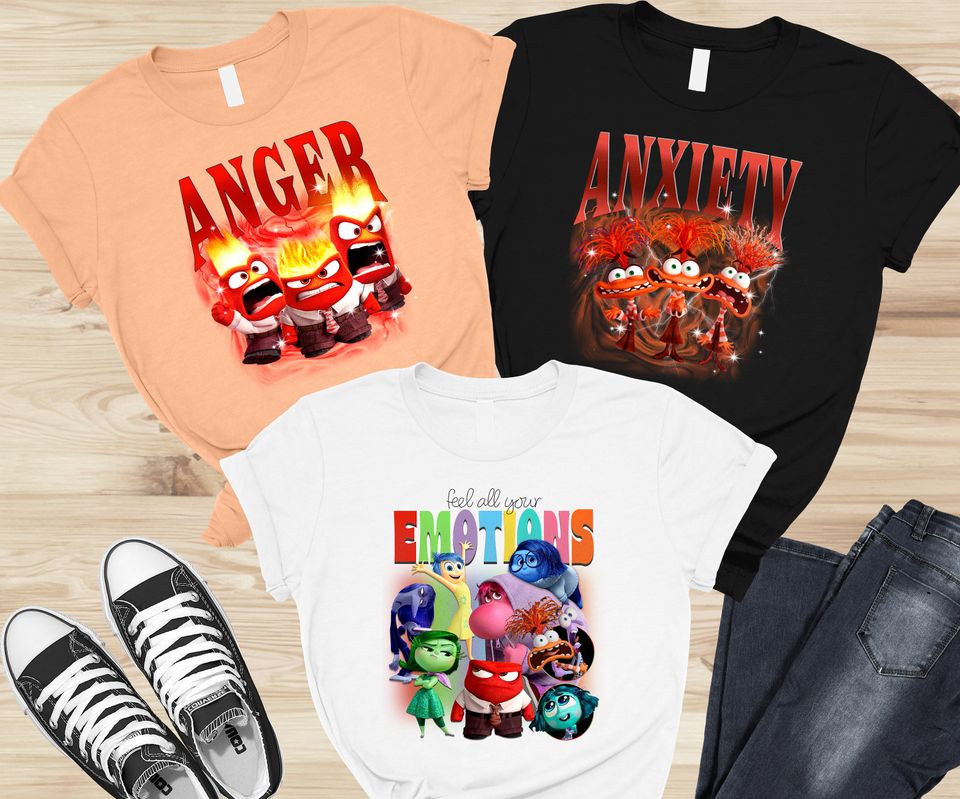 Inside Out Feel All Your Emotions Shirt, Inside Out 2 Shirt, Mental Health Tee, Disney Family Shirt, Disney Inside Out 2 Movie 2024