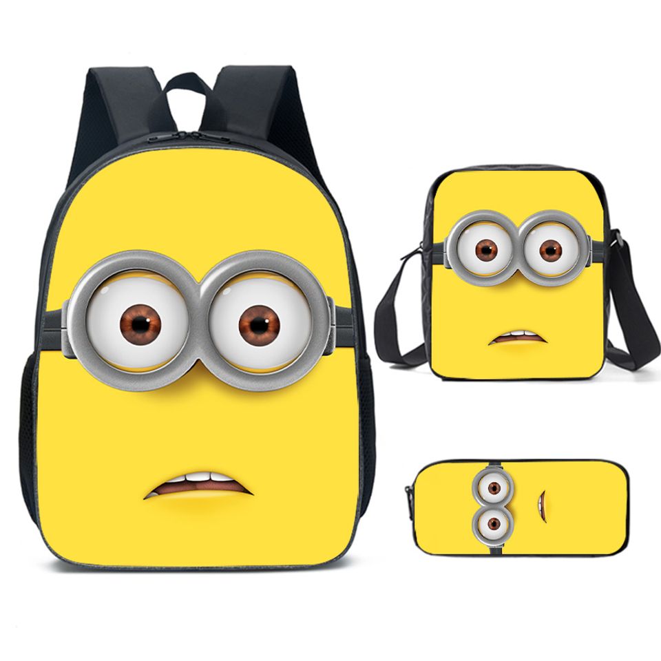 Anime Cartoon Despicable Me Minion Shool Backpack, Shoulder Bag, Minion Lover Gift, Back to School Gift