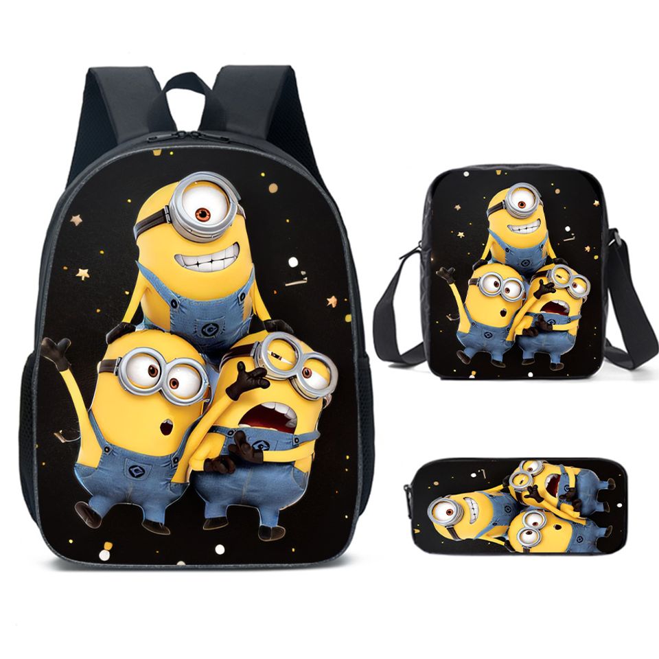 Anime Cartoon Despicable Me Minion Shool Backpack, Shoulder Bag, Minion Lover Gift, Back to School Gift
