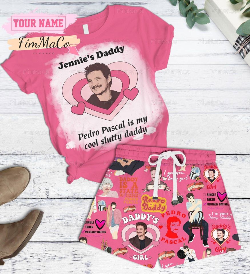 Personalized Pedro Pascal Short Pajama Sets, Pedro Pascal Set, Gift For Fan