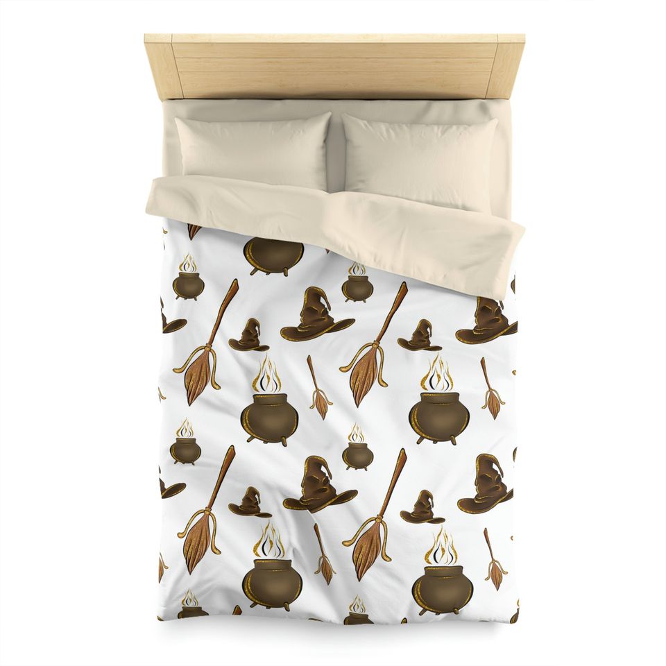 Harry Potter Inspired Microfiber Duvet Cover / Sorting Hat / Cauldron /Bedroom Collection / Flying Broom / Home Decor