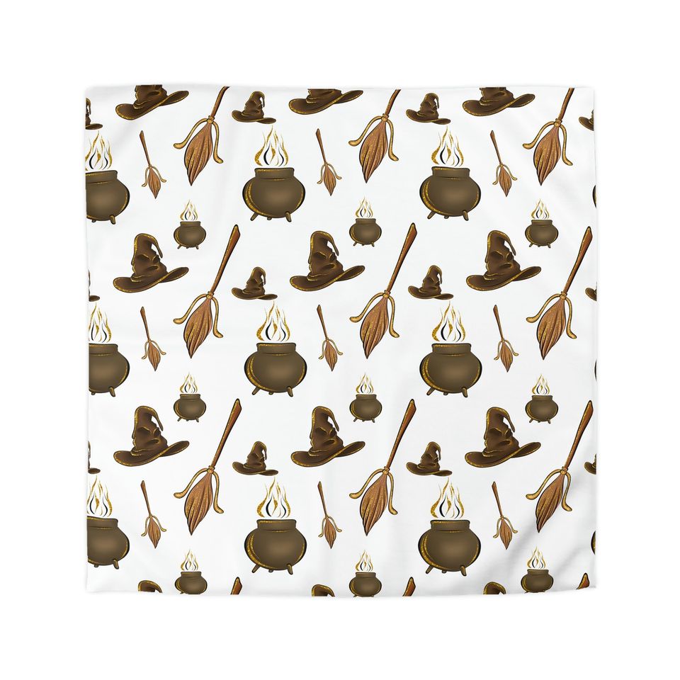 Harry Potter Inspired Microfiber Duvet Cover / Sorting Hat / Cauldron /Bedroom Collection / Flying Broom / Home Decor