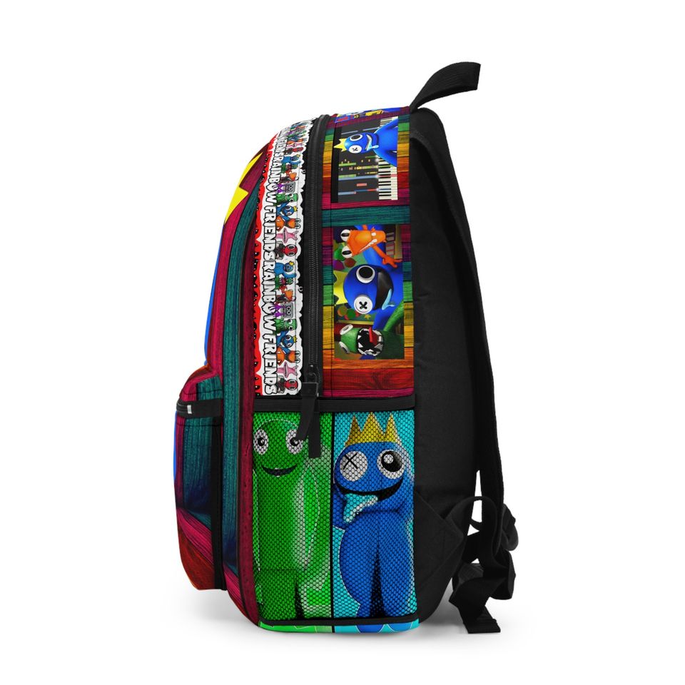 Rainbow friends Backpack, kids customized Backpack, Blue Rainbow Friends Backpack, Back to School Backpack, School Bag