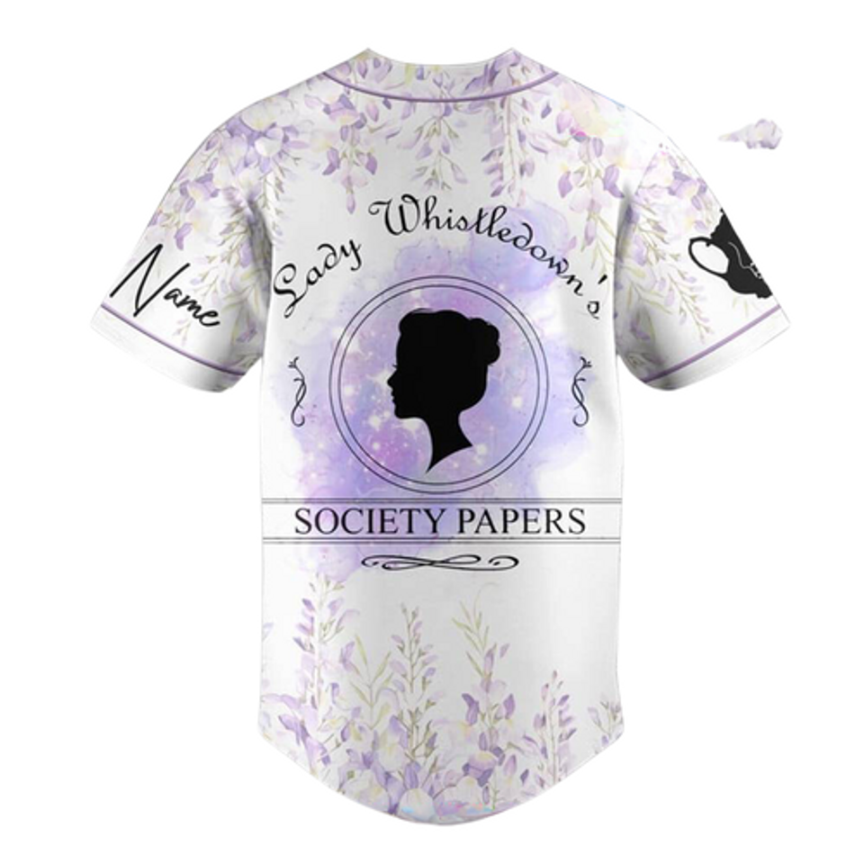 Bridgerton Lady Whistledown Society Papers Baseball Jersey