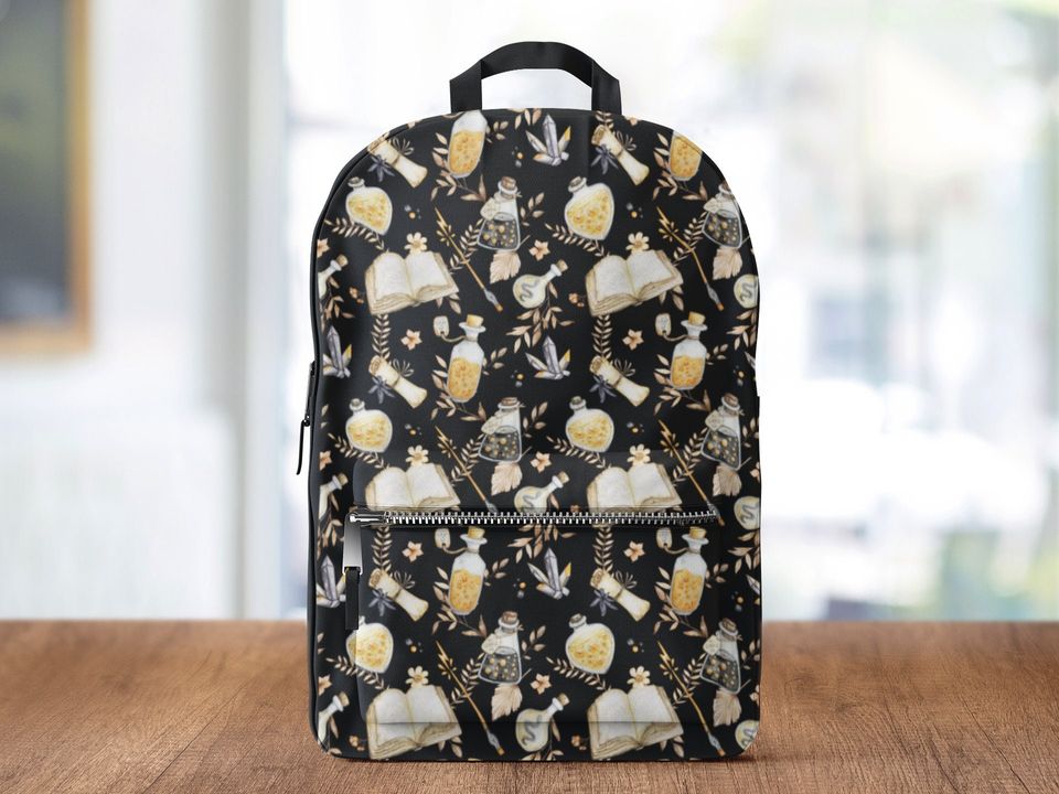 Dark Academia Backpack Dark Cottagecore Backpack Dark Academia Witchy Backpack Halloween Backpack Dark Arts Back to School Backpack Goth Bag