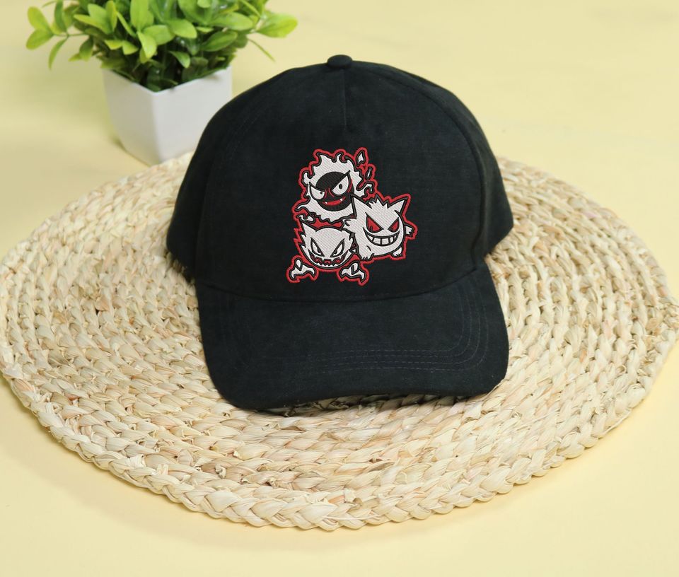 Ghost Gengar Embroidery Cap Anime Embroidered Gengar Cap Gift