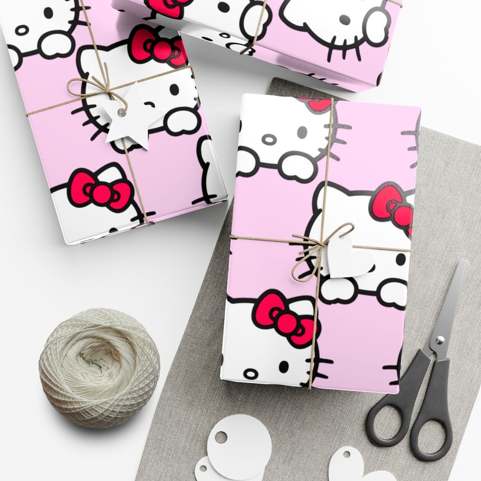 HelloKitty Gift Wrapping Paper | Wrapping Paper Sheet | Luxury Gift Wrapping | Birthday Gift Wrap | Gift Paper Sheets
