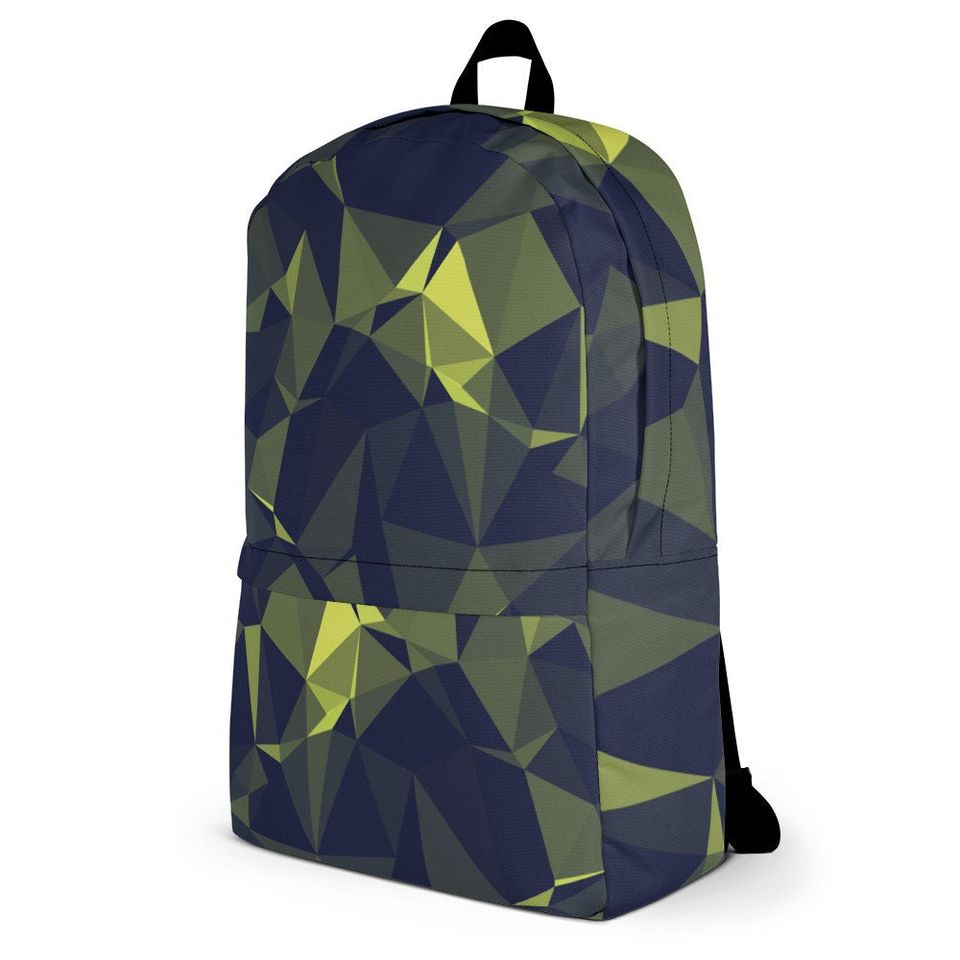 Cool Pattern Backpack / Fractal Design Backpack / Back to School Backpack / Technology Backpack / Futuristic backpack / Army Pattern